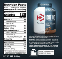 Dymatize Iso 100 Hydrolyzed Protein Powder 100% Whey Protein Isolate, Gourmet Chocolate, 2.3 Kg