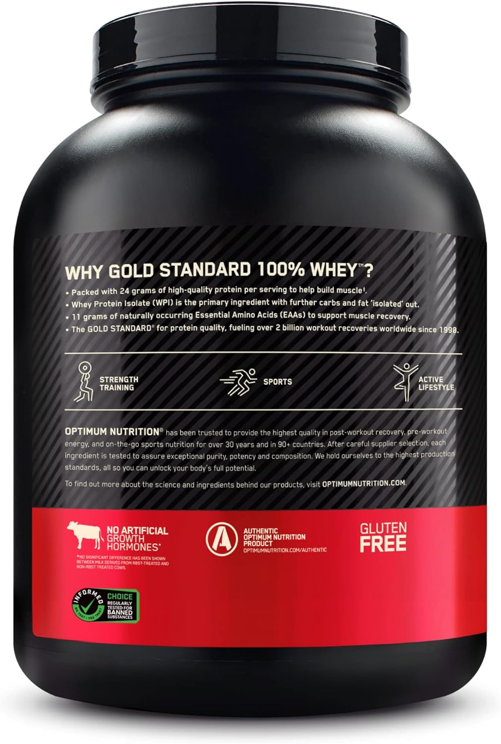 Optimum Nutrition (On) Gold Standard 100% Whey Protein Powder 5 Lbs (Double Rich Chocolate) - Primary Source Whey Isolate