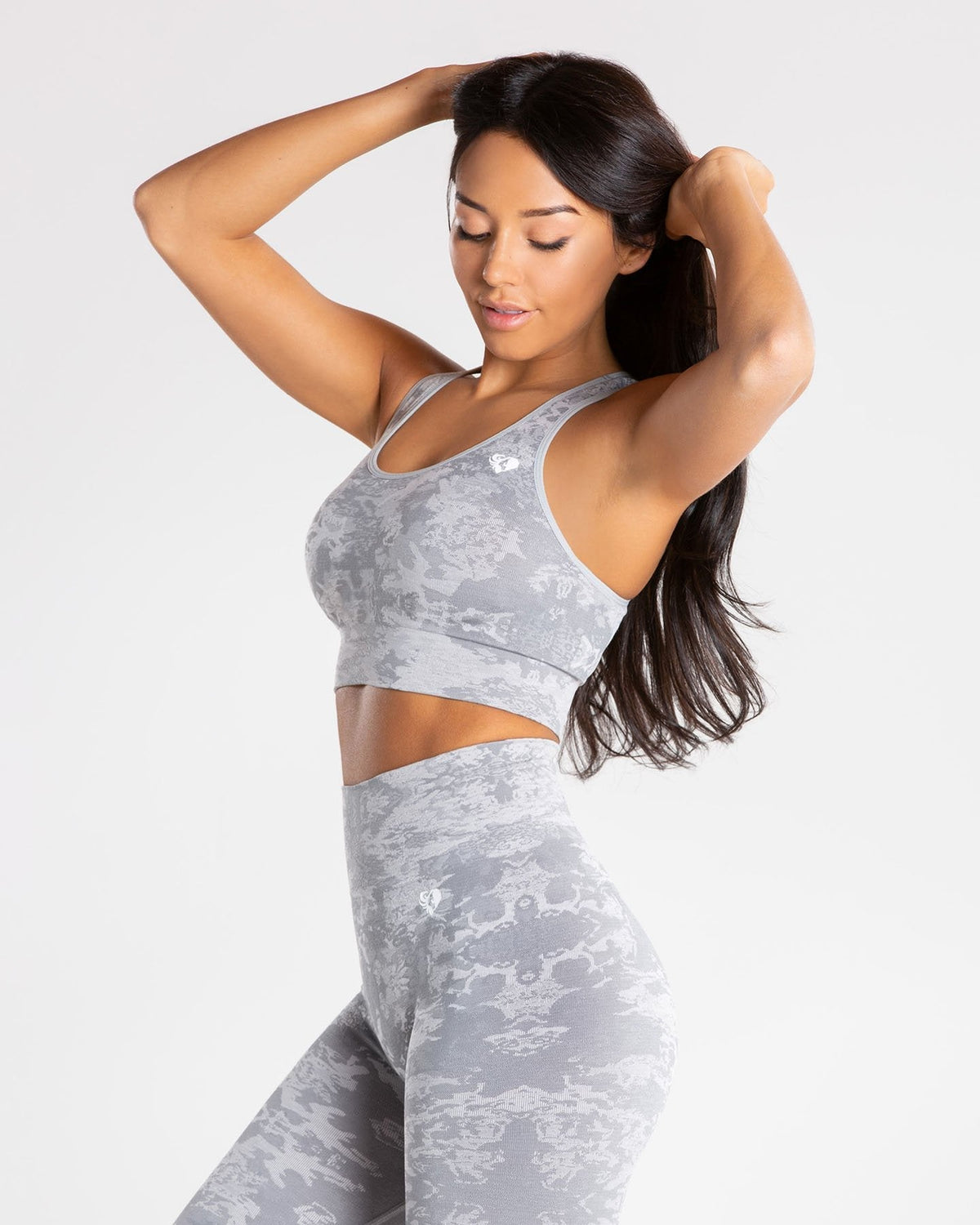 Camo Seamless Sports Bra | Grey