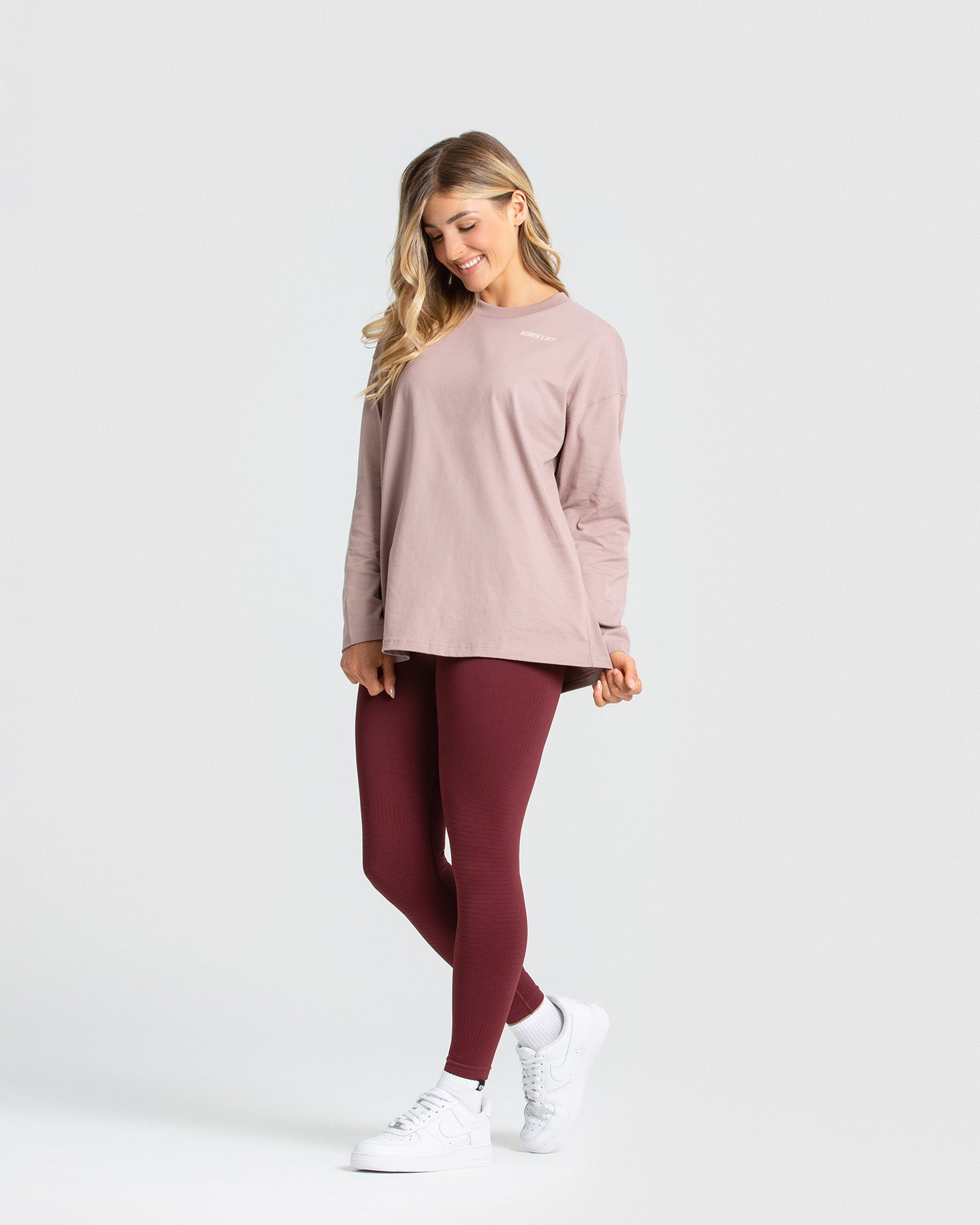 Comfort Oversized Long Sleeve T-Shirt | Taupe