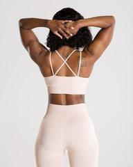 Power Seamless Sports Bra | Nude