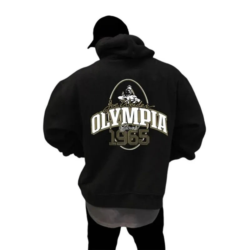 OLYMPIA Autumn and winter New Orsay Commemorative Fitness Hooded Sweatshirt Trend Olympia Casual Running Sports Tops